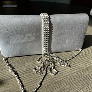 Silver hand bag